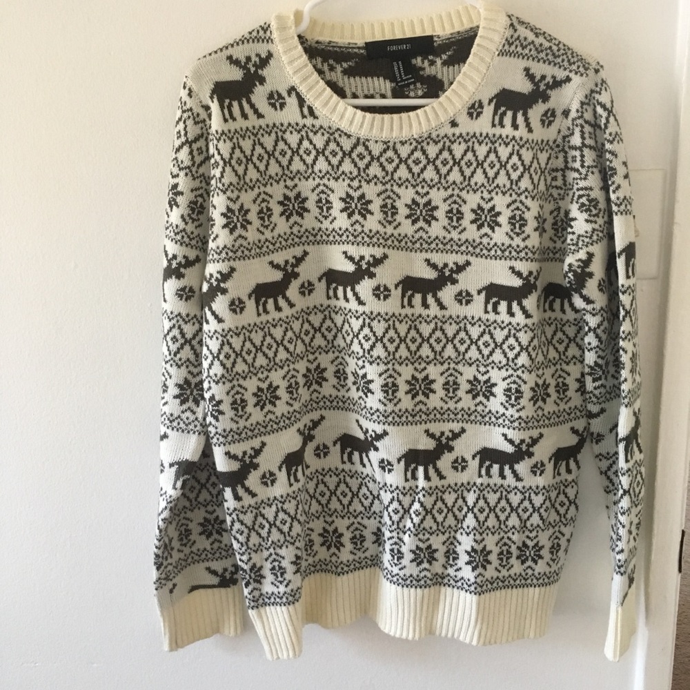 forever 21 holiday reindeer sweater